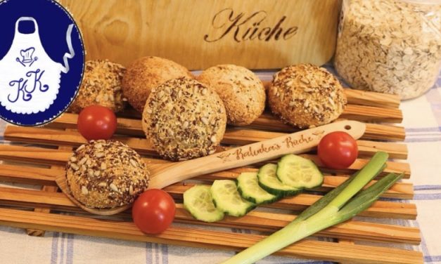 Gesunde, glutenfreie Hafer-Quark-Brötchen