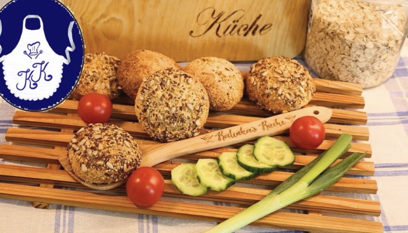 Gesunde, glutenfreie Hafer-Quark-Brötchen