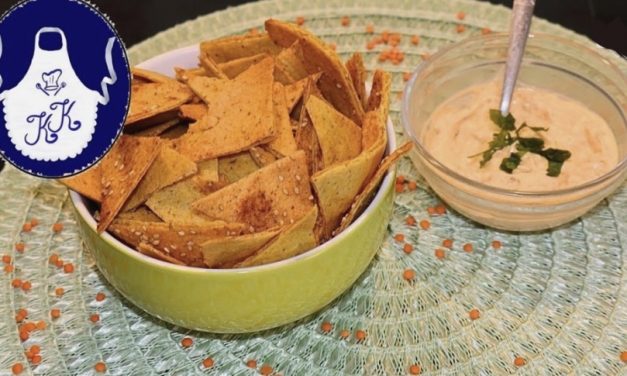 Knusprige, glutenfreie Chips aus roten Linsen