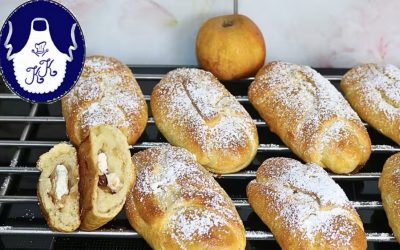 Gefüllte Apfel-Quark-Brötchen