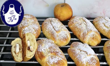 Gefüllte Apfel-Quark-Brötchen